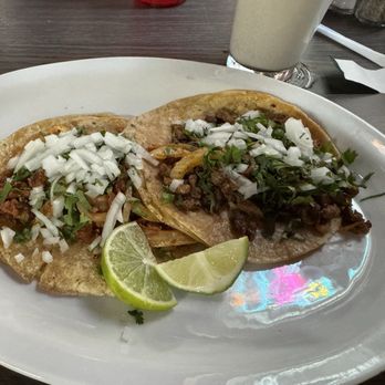 Los Amigos - Al pastor and steak tacos (Mexican style with corn tortillas) - Bars Near Me - Spring Green, Wisconsin Los Amigos - Al pastor and steak tacos (Mexican style with corn tortillas) - Bars Near Me - Spring Green, Wisconsin