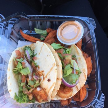 Windy City Grille - Shrimp taco with sweet potato fries!! Healthy and good - Italian Near Me - Hernando, Mississippi Windy City Grille - Shrimp taco with sweet potato fries!! Healthy and good - Italian Near Me - Hernando, Mississippi