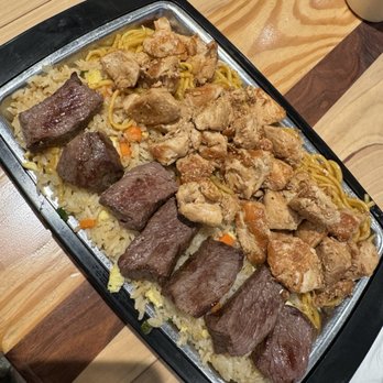 The Hibachi Pit - Steak and Chicken Plate with friend rice and teriyaki noodles - Japanese Near Me - Concord, North Carolina The Hibachi Pit - Steak and Chicken Plate with friend rice and teriyaki noodles - Japanese Near Me - Concord, North Carolina