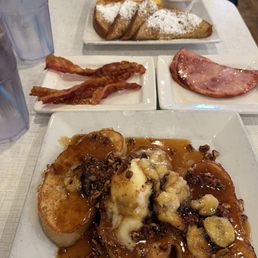 Candied Pecan & Banana French Toast and French toast combo