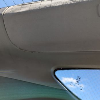 OC Windshields Auto Glass & Tint - More failed headliner upholstery behind driver seat - Windshield Installation & Repair Near Me - Anaheim, California OC Windshields Auto Glass & Tint - More failed headliner upholstery behind driver seat - Windshield Installation & Repair Near Me - Anaheim, California