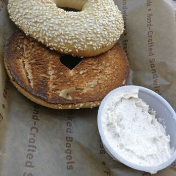 Einstein Bros. Bagels - Einstein Bros Bagels. Just the way I like it. Toasted dark, cream cheese on the side. - Bagels Near Me - Jacksonville, Florida Einstein Bros. Bagels - Einstein Bros Bagels. Just the way I like it. Toasted dark, cream cheese on the side. - Bagels Near Me - Jacksonville, Florida