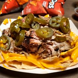 John's Sweetfire BBQ - pulled pork nachos
