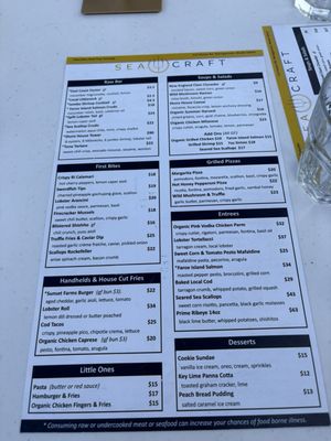 Menu photo 1 Sea Craft Narragansett, RI Menu photo 1 Sea Craft Narragansett, RI