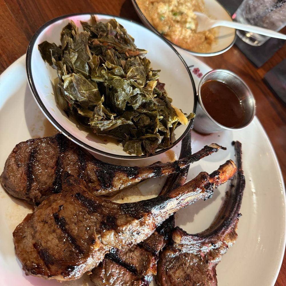 Lost & Found - Jerk Lamb Chops* Cajun Grits - Cocktail Bars Near Me - Houston, Texas Lost & Found - Jerk Lamb Chops* Cajun Grits - Cocktail Bars Near Me - Houston, Texas