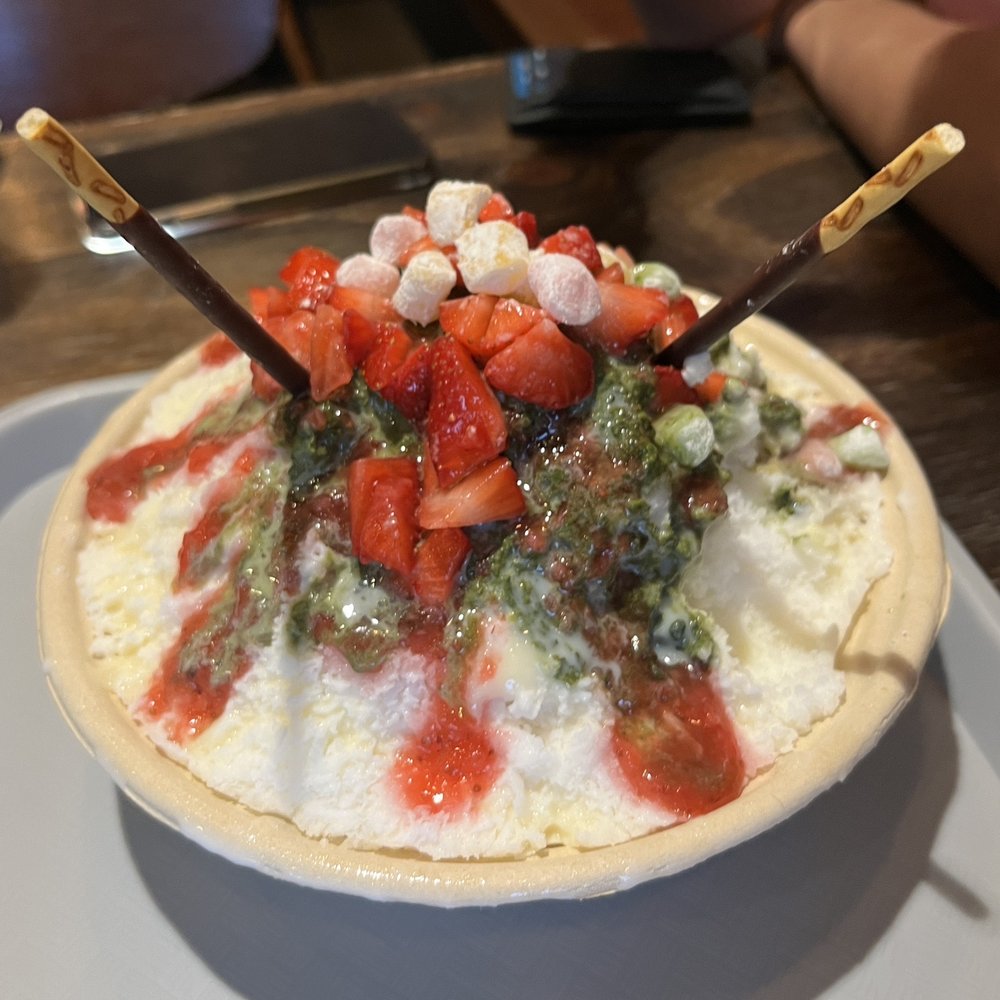 Myomee Coffee & Dessert Cafe - Strawberry Matcha Bingsu - Coffee & Tea Near Me - Southfield, Michigan Myomee Coffee & Dessert Cafe - Strawberry Matcha Bingsu - Coffee & Tea Near Me - Southfield, Michigan