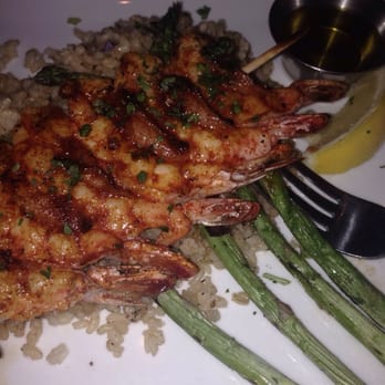FishBar - Shrimp, brown rice and asparagus. - Seafood Near Me - Manhattan Beach, California