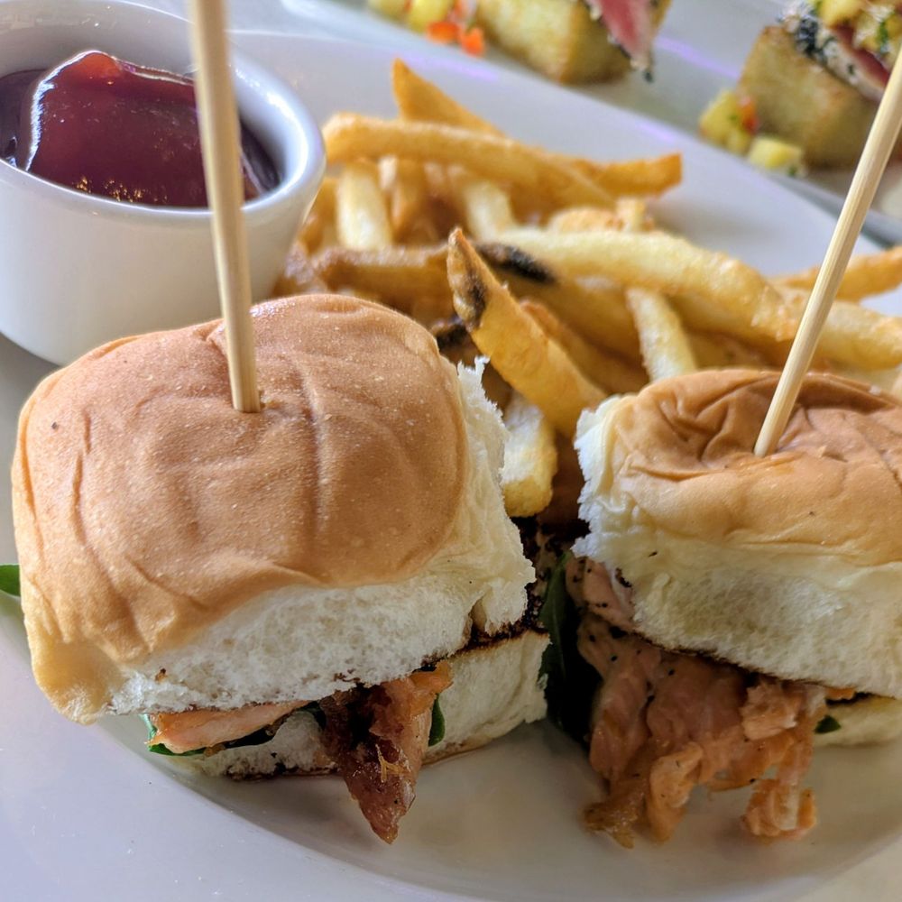 Coral Del Mar - Salmon sliders - Asian Fusion Near Me - Del Mar, California Coral Del Mar - Salmon sliders - Asian Fusion Near Me - Del Mar, California