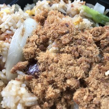 Bang Saen - Fried rice with the sweetest of meats, Chinese sausage, and topped with feathery dry pork. My go to every time I'm in town. - Food Trucks Near Me - Portland, Oregon