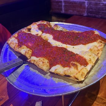 Main St Pizzeria and Beer Garden - Sicilian cheese pizza - Pizza Near Me - Buda, Texas Main St Pizzeria and Beer Garden - Sicilian cheese pizza - Pizza Near Me - Buda, Texas