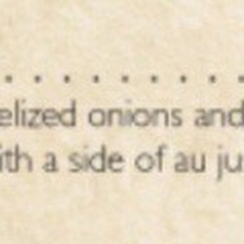 Dick's Bar & Grill - The description of the French Onion Burger - Dive Bars Near Me - Hudson, Wisconsin