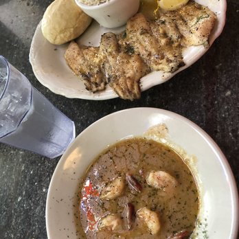 Chimes Restaurant - with bbq shrimp topping - Southern Near Me - Baton Rouge, Louisiana