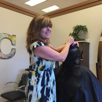 Courtyard Salons - Carla Cypert is wonderful with hair.  Been coming to her for a few years and today she did Angie's hair. - Hair Salons Near Me - Round Rock, Texas