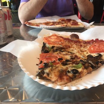 City Slice - The day's special, a veggie slice. - Pizza Near Me - Cleveland, Ohio