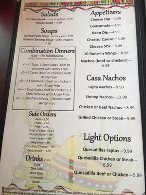 Menu photo 3 Casa Martini Dry Ridge, KY