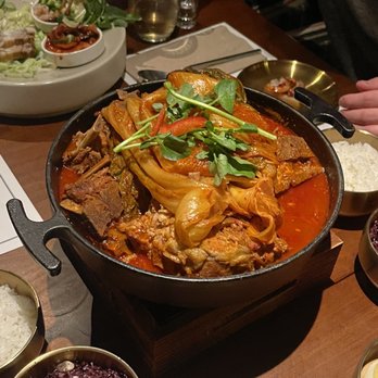 Olle - BBYEO KIMCHI JUNGOL Spicy pork bone kimchi hotpot - Korean Near Me - New York, New York Olle - BBYEO KIMCHI JUNGOL Spicy pork bone kimchi hotpot - Korean Near Me - New York, New York