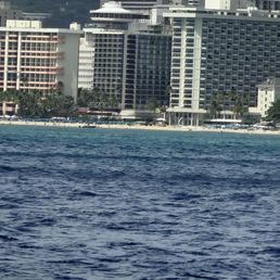View from the boat back at Waikiki