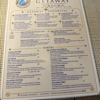 The Getaway - Menu - Burgers Near Me - Saint Petersburg, Florida The Getaway - Menu - Burgers Near Me - Saint Petersburg, Florida