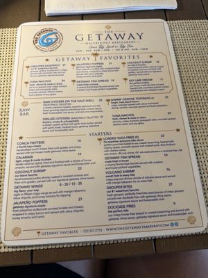 Menu photo 1 The Getaway Saint Petersburg, FL Menu photo 1 The Getaway Saint Petersburg, FL