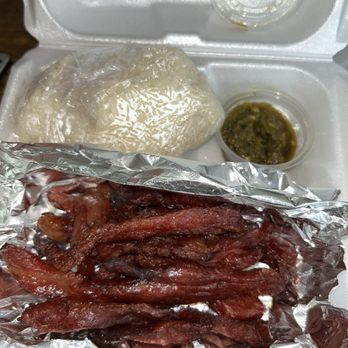 JP Food To Go - Pork jerky with sticky rice and chili paste - Laotian Near Me - Charlotte, North Carolina JP Food To Go - Pork jerky with sticky rice and chili paste - Laotian Near Me - Charlotte, North Carolina