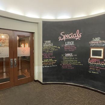 Elements Restaurant - The specials wall is a bit cluttered compared with vibe of ambiance-- yet still fair offerings for specials. - New American Near Me - Logan, Utah