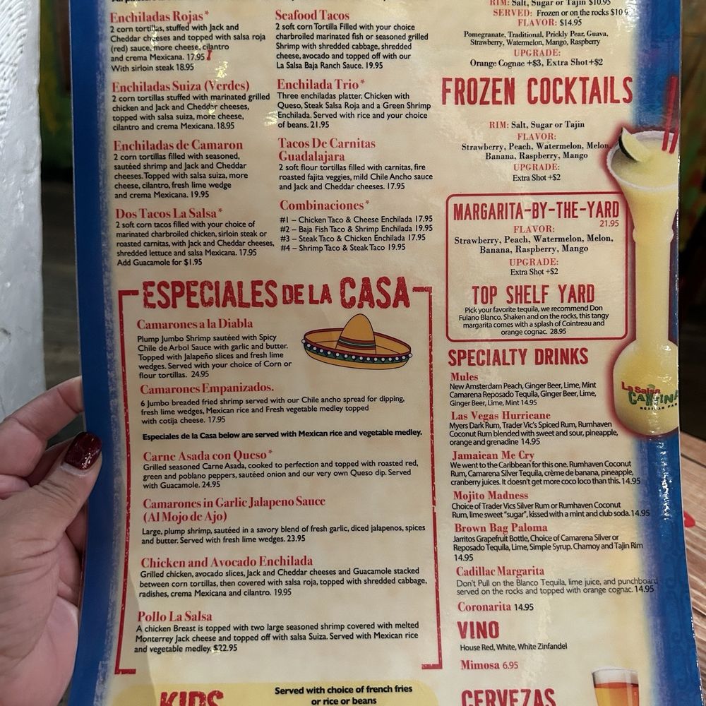La Salsa Cantina - menu 1 - Mexican Near Me - Las Vegas, Nevada