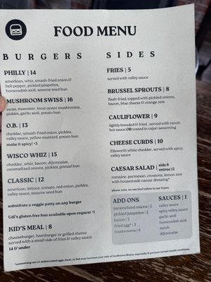 Menu photo 1 Valley Burger Eau Claire, WI Menu photo 1 Valley Burger Eau Claire, WI