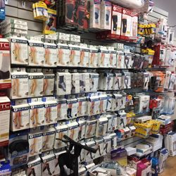 Bay Pharmacy - A wall of "leg health" stockings and a few braces and stabilizers
