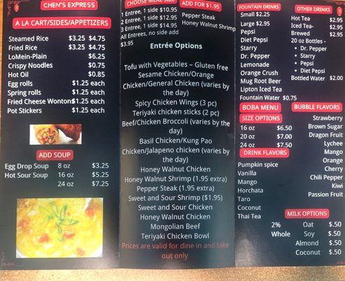 Menu photo 1 Chen's Express Rifle, CO Menu photo 1 Chen's Express Rifle, CO