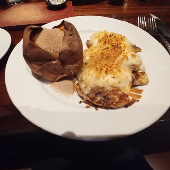 LongHorn Steakhouse - Parmesan Crusted Chicken with Sweet Potato Not pictured: Steamed Broccoli - Steakhouses Near Me - Cranberry Township, Pennsylvania LongHorn Steakhouse - Parmesan Crusted Chicken with Sweet Potato Not pictured: Steamed Broccoli - Steakhouses Near Me - Cranberry Township, Pennsylvania