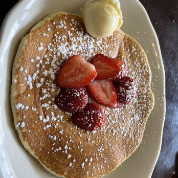 Sweet Lew's Hometown Cafe - Buttermilk pancake with strawberries, absolutely the best! - Breakfast & Brunch Near Me - Freehold, New Jersey Sweet Lew's Hometown Cafe - Buttermilk pancake with strawberries, absolutely the best! - Breakfast & Brunch Near Me - Freehold, New Jersey