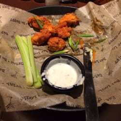 Bar Louie - Virginia Gateway - Fuego chicken wings boneless... Small and too dam hot to even eat.