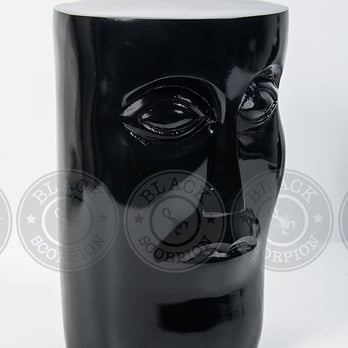 Black Scorpion - Face  Emotion Stool in Black - Home Decor Near Me - Barnsley, XSY