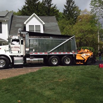 A & S Paving - Here's one of our trucks and asphalt paving machine in action!! - Masonry/Concrete Near Me - Dover, New Jersey A & S Paving - Here's one of our trucks and asphalt paving machine in action!! - Masonry/Concrete Near Me - Dover, New Jersey