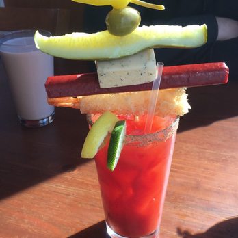 Ledge Rock Grille - Bloody Mary with tons of snacks! - New American Near Me - Two Harbors, Minnesota