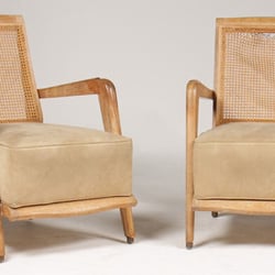 Royal Chair Caning & Repair - Arm chair with apolstory seat & MC back before&after