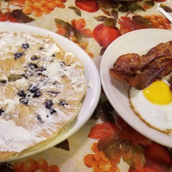 Omelette Inn - Blueberry pancake, 2 eggs and bacon - Breakfast & Brunch Near Me - Long Beach, California Omelette Inn - Blueberry pancake, 2 eggs and bacon - Breakfast & Brunch Near Me - Long Beach, California