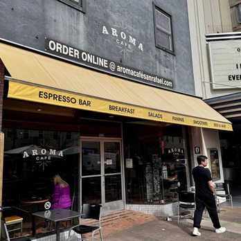 Aroma Cafe - Outside - Coffee & Tea Near Me - San Rafael, California