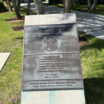 Peace Park - Parks Near Me - Aventura, Florida Peace Park - Parks Near Me - Aventura, Florida