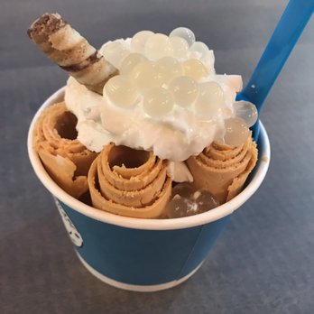 The Crepe Escape - Thai iced tea ice cream with lychee! - Creperies Near Me - Catonsville, Maryland