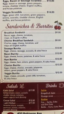 Menu photo 2 Cherries & Batter Breakfast Cafe San Diego, CA Menu photo 2 Cherries & Batter Breakfast Cafe San Diego, CA