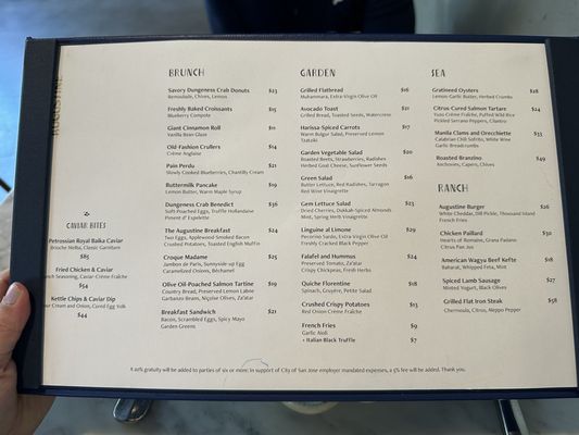 Menu photo 1 Augustine San Jose, CA
