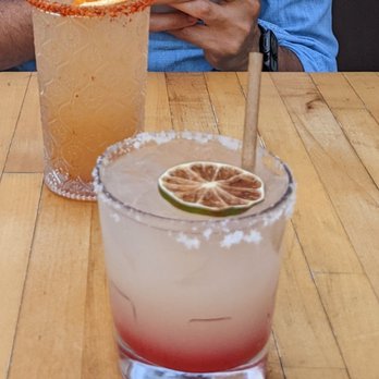 Edge Rooftop - Margarita (front) and paloma - Lounges Near Me - Austin, Texas