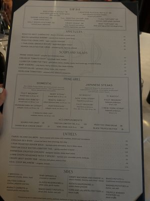 Menu photo 1 Prime Las Vegas, NV Menu photo 1 Prime Las Vegas, NV