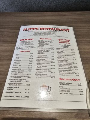 Menu photo 7 Alice's Restaurant San Bernardino, CA