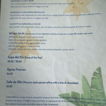 Cafe Carambola - Current menu - Latin American Near Me - Coeur d'Alene, Idaho Cafe Carambola - Current menu - Latin American Near Me - Coeur d'Alene, Idaho