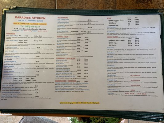 Menu photo 2 Paradise Kitchen Chandler, AZ Menu photo 2 Paradise Kitchen Chandler, AZ