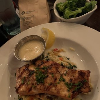 Pear Tree Kitchen & Bar - Delicious, tender salmon and perfectly al dente broccoli - Steakhouses Near Me - Macon, Missouri Pear Tree Kitchen & Bar - Delicious, tender salmon and perfectly al dente broccoli - Steakhouses Near Me - Macon, Missouri