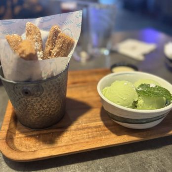 RAW Kitchen & Cantina - Dessert churros n ice cream . - Seafood Near Me - Rancho Cucamonga, California RAW Kitchen & Cantina - Dessert churros n ice cream . - Seafood Near Me - Rancho Cucamonga, California