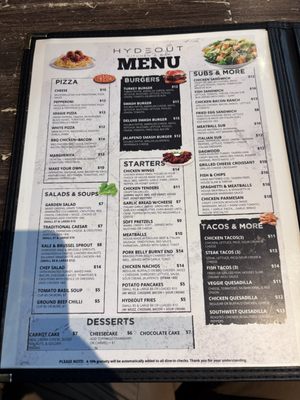 Menu photo 1 HydeOut Kitchen & Bar Columbus, OH
